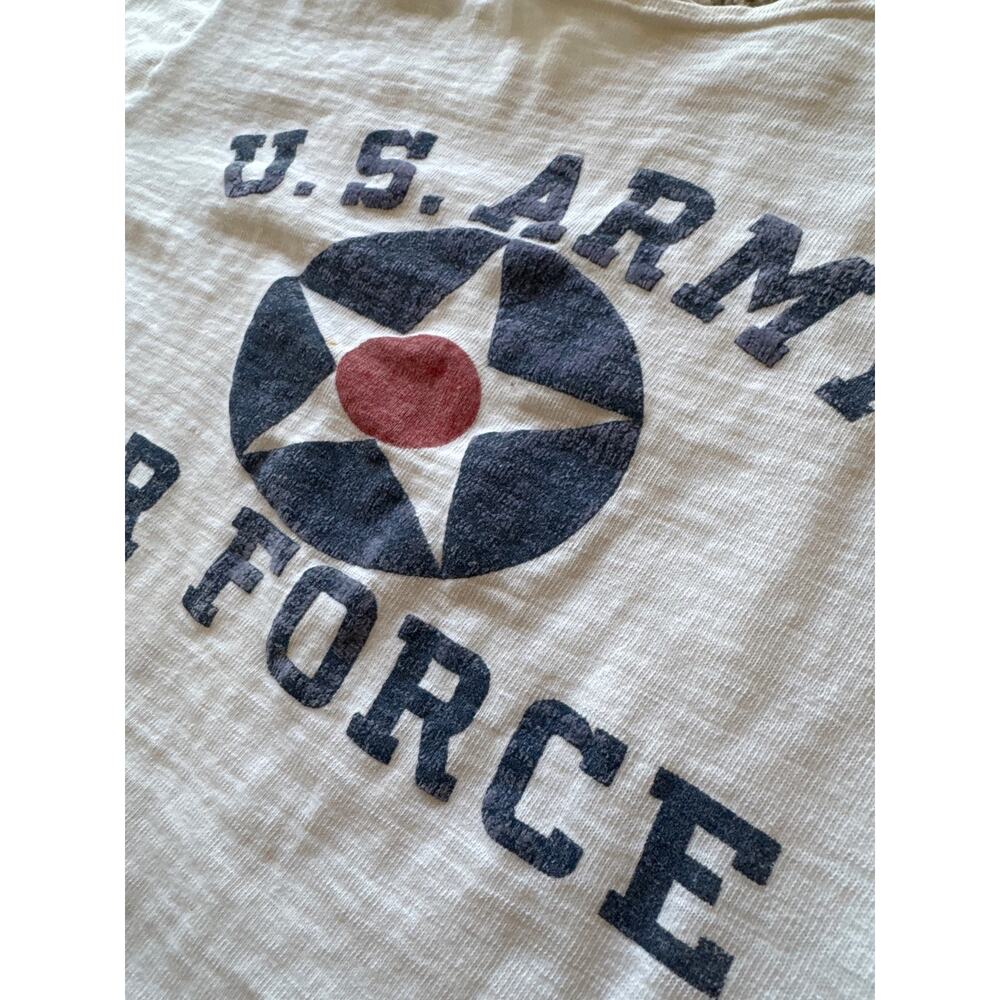 Vtg WWII 40/50’s U.S. Army Air Force Slub Yarn Cotton Single Stitch XS White Tee - Picture 3 of 10